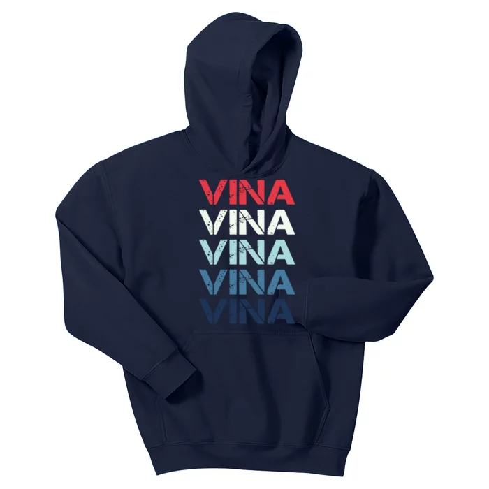 Vina Name T Shirt Vina Classic Vintage Kids Hoodie