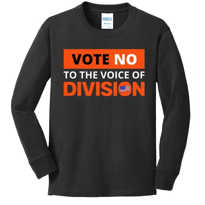 Vote No To The Voice Of Division Kids Long Sleeve Shirt