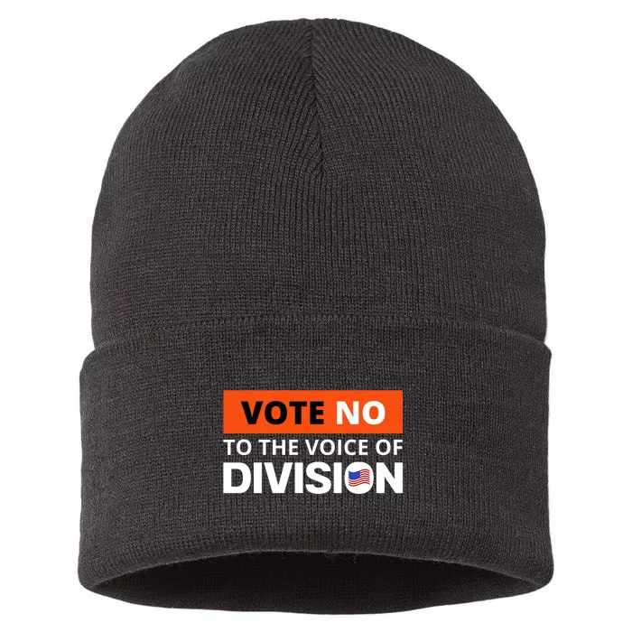 Vote No To The Voice Of Division Sustainable Knit Beanie