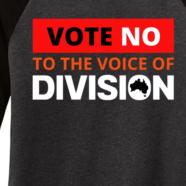 Vote No To The Voice Of Division Women's Tri-Blend 3/4-Sleeve Raglan Shirt