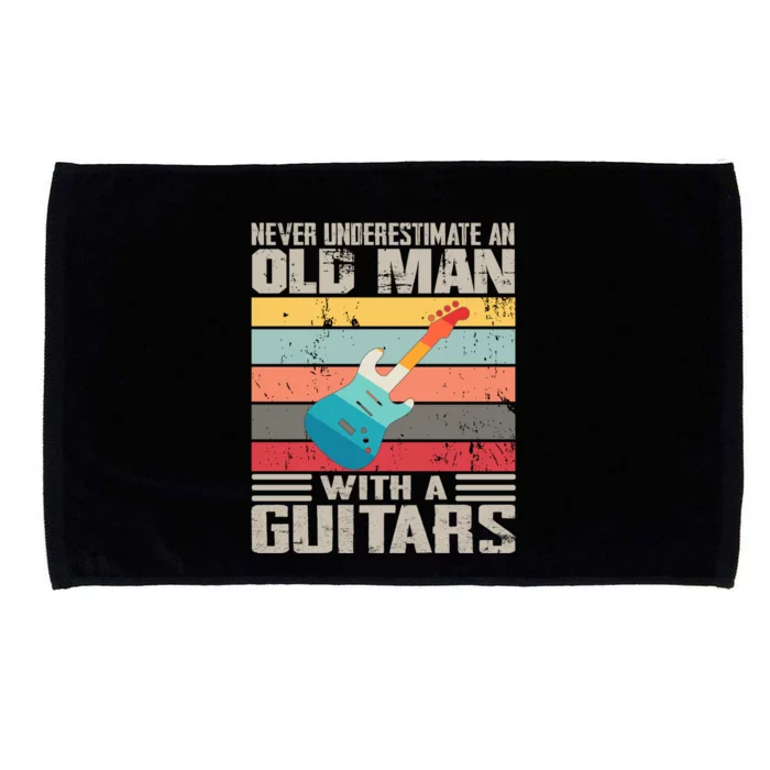 Vintage Never Underestimate An Old With Classic Car Cool Gift Microfiber Hand Towel