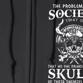 Viking Nordic Valhalla Odin Funny Society Problem Today Full Zip Hoodie