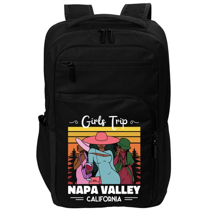 Vacation Napa Valley California Wine Trip Funny Gift Impact Tech Backpack