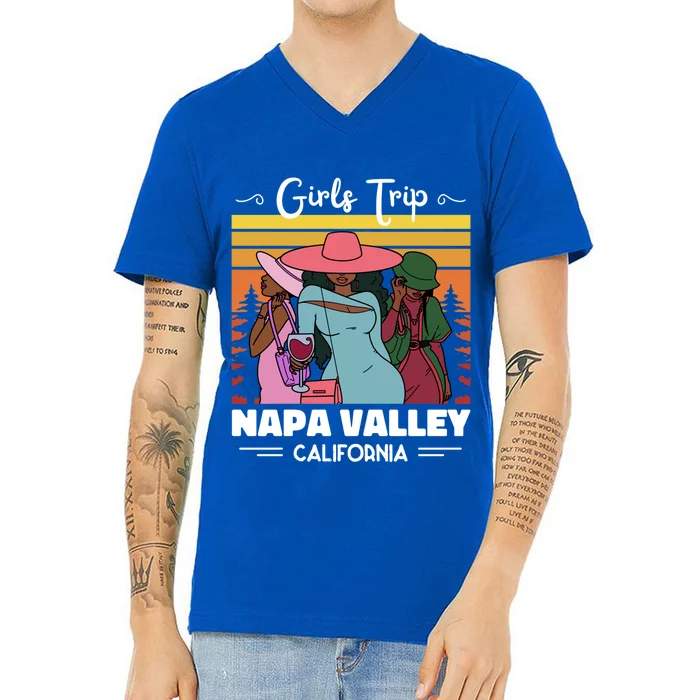 Vacation Napa Valley California Wine Trip Funny Gift V-Neck T-Shirt