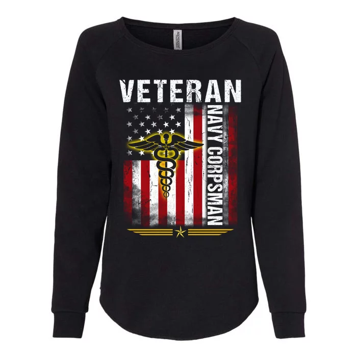 Veteran Na Vy Corpsman Womens California Wash Sweatshirt