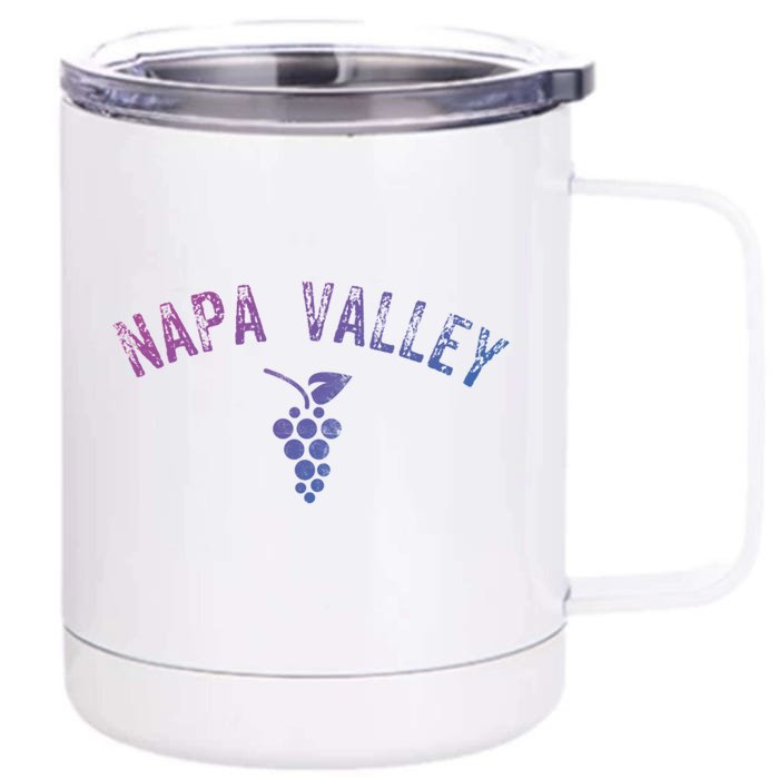 Vintage Napa Valley California Wine Country Meaningful Gift Souvenir Meaningful Front & Back 12oz Stainless Steel Tumbler Cup