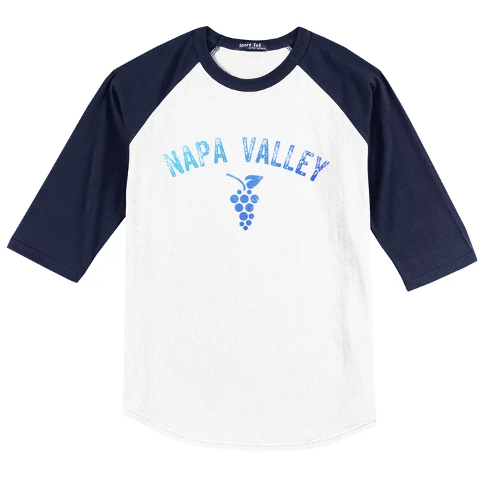 Vintage Napa Valley California Wine Country Gift Souvenir Gift Baseball Sleeve Shirt