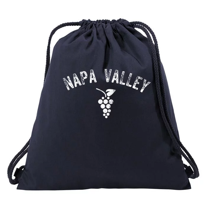 Vintage Napa Valley California Wine Country Gift Souvenir Gift Drawstring Bag