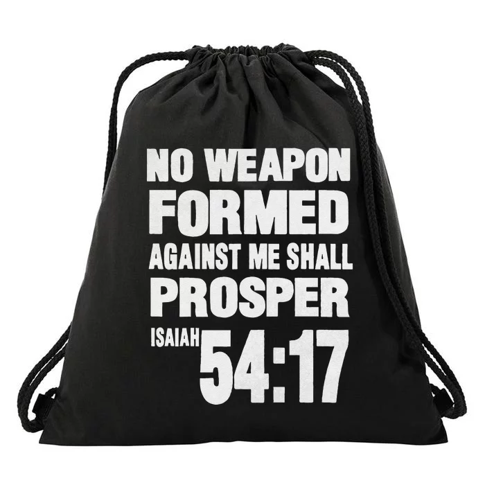 Vintage No Weapon Formed Against Me Shall Prosper Drawstring Bag