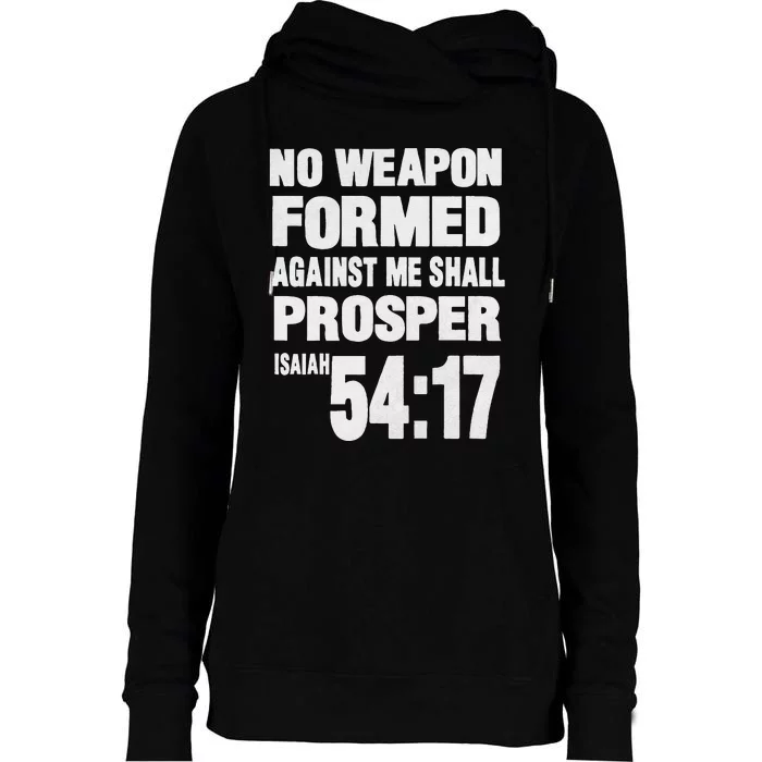 Vintage No Weapon Formed Against Me Shall Prosper Womens Funnel Neck Pullover Hood