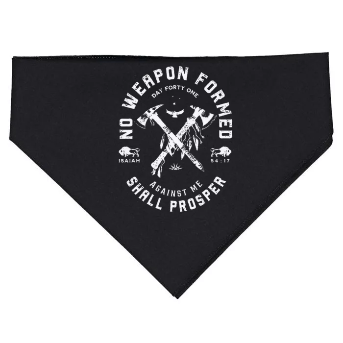 Vintage No Weapon Formed Against Me Shall Prosper Christian USA-Made Doggie Bandana