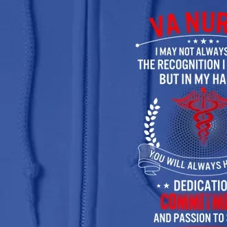 Va Nurse Week My Hands Have Passion Funny Gift Full Zip Hoodie