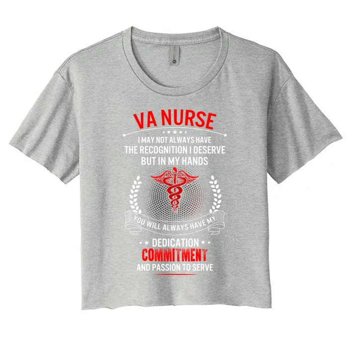 Va Nurse Week My Hands Have Passion Funny Gift Women's Crop Top Tee