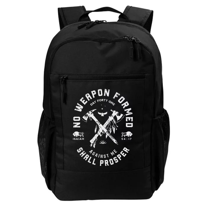 Vintage No Weapon Formed Against Me Shall Prosper Christian Daily Commute Backpack