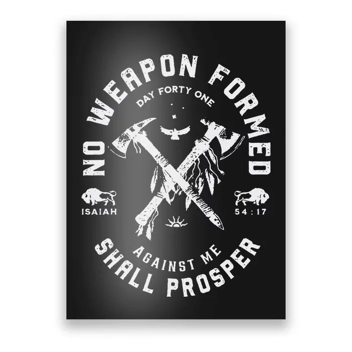 Vintage No Weapon Formed Against Me Shall Prosper Christian Poster