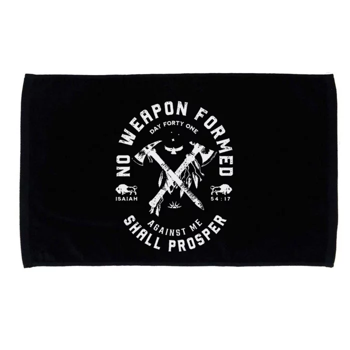 Vintage No Weapon Formed Against Me Shall Prosper Christian Microfiber Hand Towel