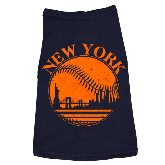 Vintage New York City Skyline Baseball Doggie Tank