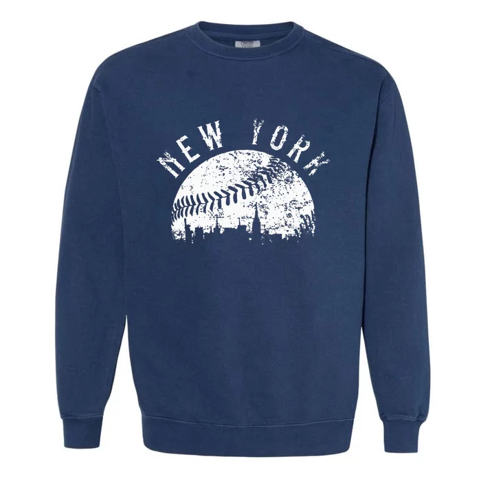 Vintage New York Ny Skyline Apparel Garment-Dyed Sweatshirt