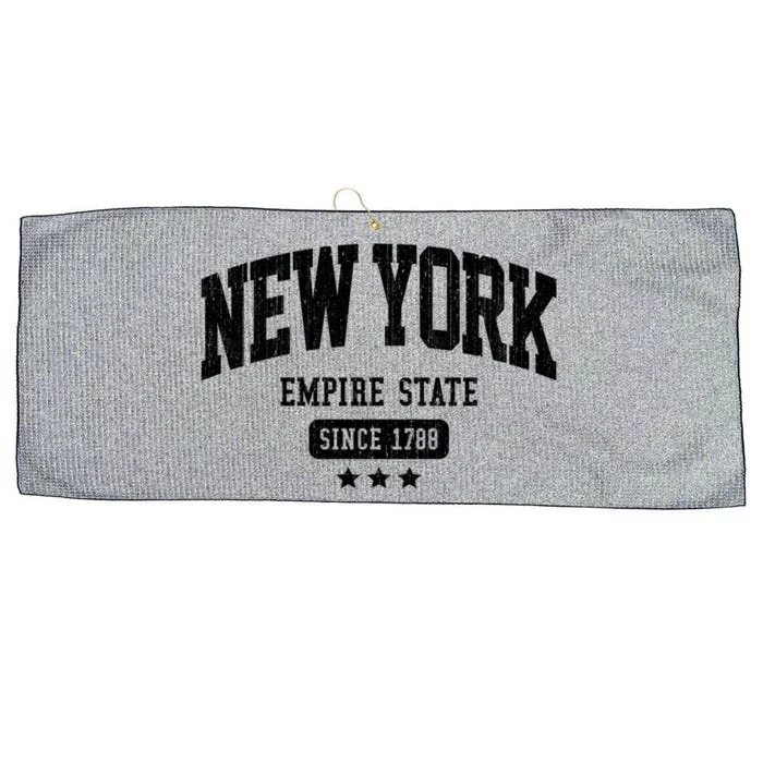 Vintage New York Empire State Nyc Weathered Dark Cute Gift Large Microfiber Waffle Golf Towel