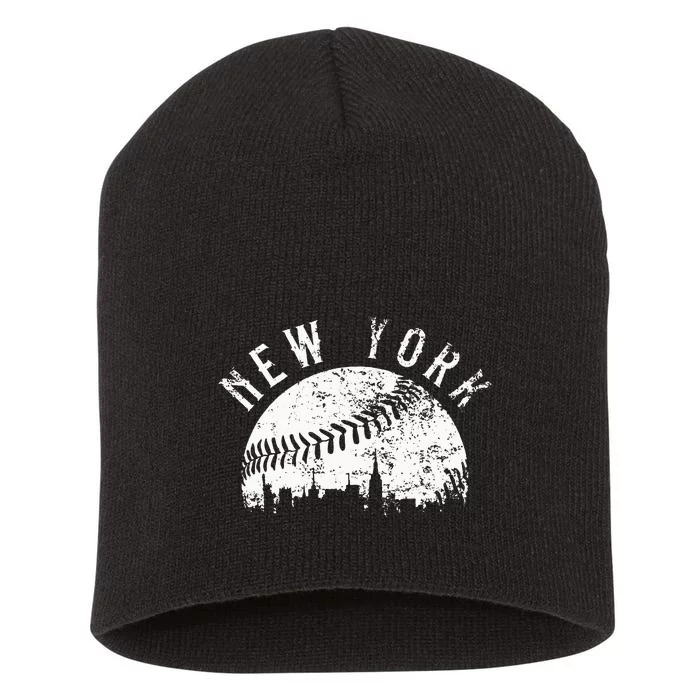 Vintage New York NY Skyline Apparel Short Acrylic Beanie