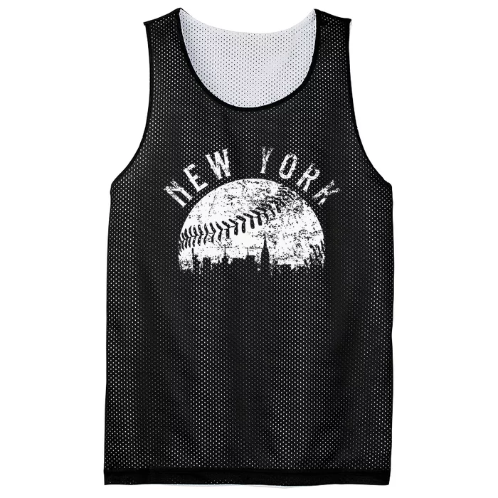 Vintage New York NY Skyline Apparel Mesh Reversible Basketball Jersey Tank