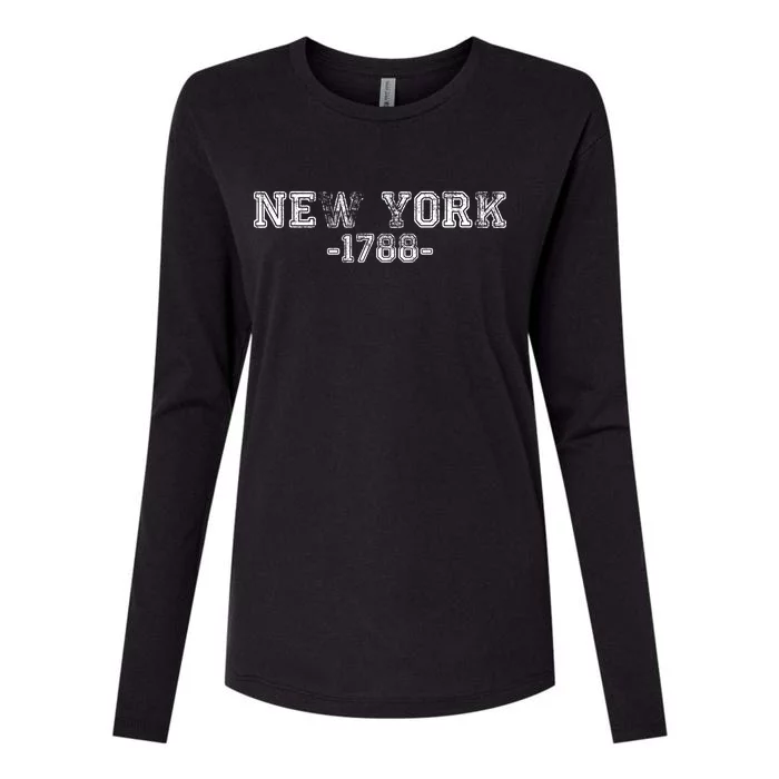 Vintage New York 1788 Womens Cotton Relaxed Long Sleeve T-Shirt