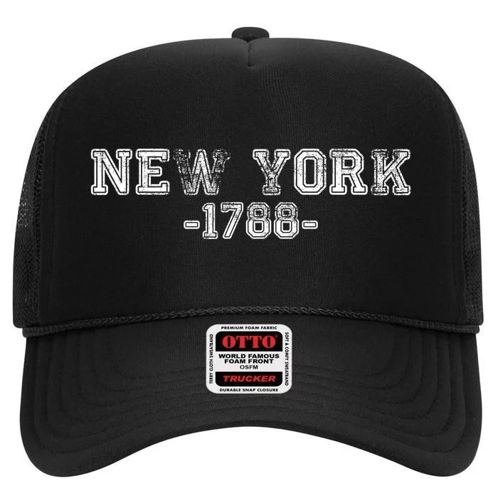 Vintage New York 1788 High Crown Mesh Trucker Hat