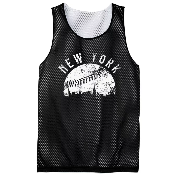 Vintage New York NY Skyline Apparel Mesh Reversible Basketball Jersey Tank