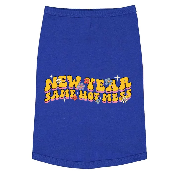 Vintage New Year Eve Funny Same Hot Mess Cool Gift Doggie Tank