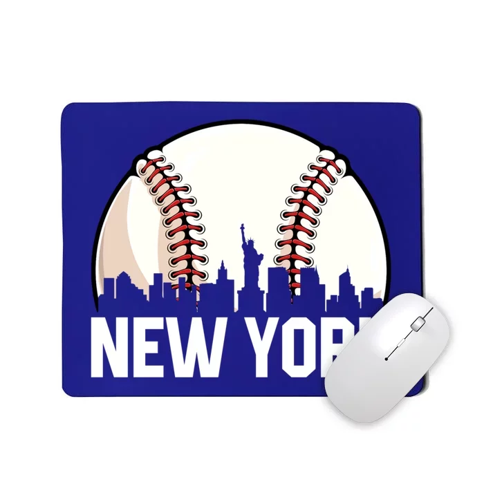 Vintage New York Cityscape Retro Dad Baseball Lover Gift Mousepad