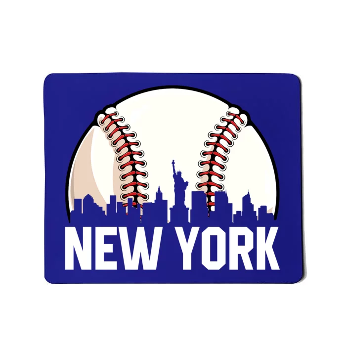 Vintage New York Cityscape Retro Dad Baseball Lover Gift Mousepad