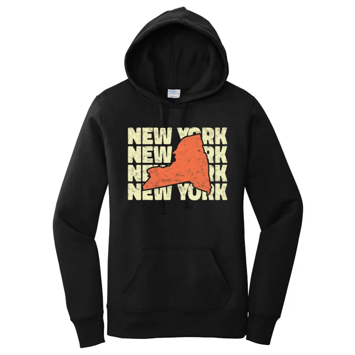 Vintage New York USA State Women's Pullover Hoodie