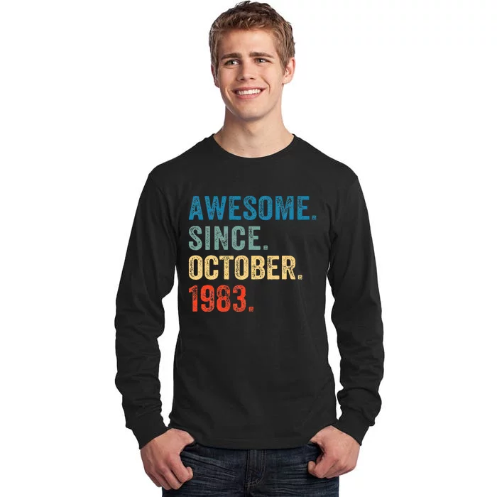 Vintage October 1983 Celebrating 40 Years old birthday Tall Long Sleeve T-Shirt