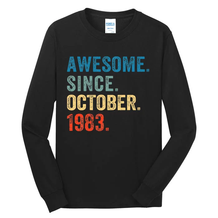 Vintage October 1983 Celebrating 40 Years old birthday Tall Long Sleeve T-Shirt