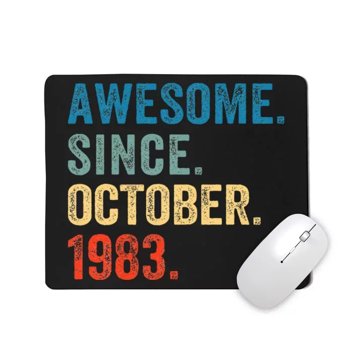 Vintage October 1983 Celebrating 40 Years old birthday Mousepad