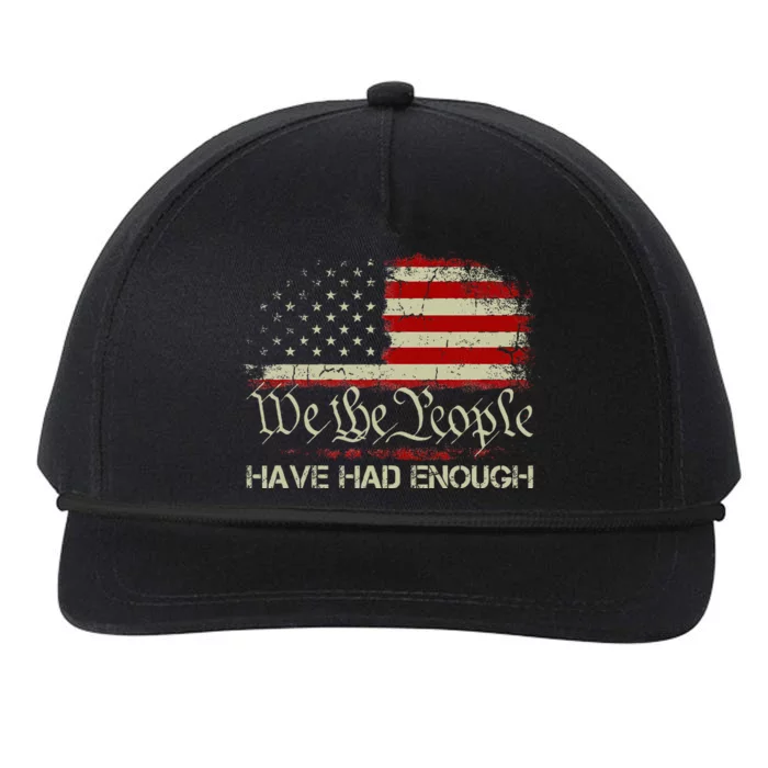 Vintage Old 1776 Vintage Flag We The People Have Had Enough Snapback Five-Panel Rope Hat