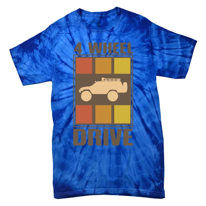 Vintage Offroad 4x4 Crawling Rock Crawler 4 Wheel Drive Gift Tie-Dye T-Shirt