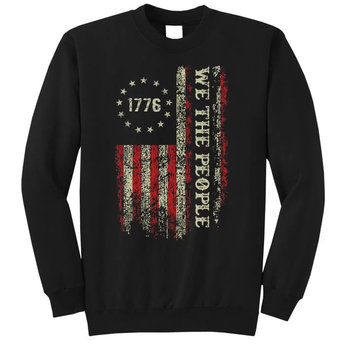 Vintage Old American Flag 1776 We The People 4th Of July Sweatshirt