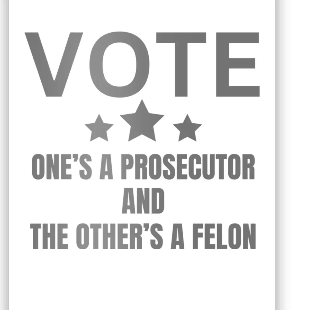 Vote Ones A Prosecutor And The Others A Felon Poster