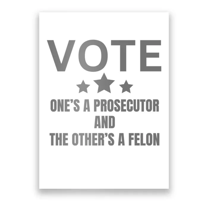 Vote Ones A Prosecutor And The Others A Felon Poster