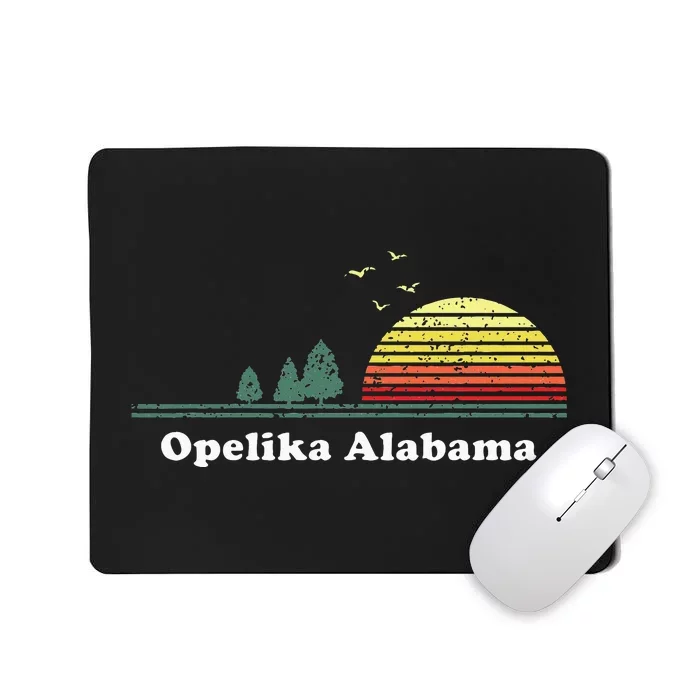 Vintage Opelika Alabama Sunset Souvenir Print Mousepad