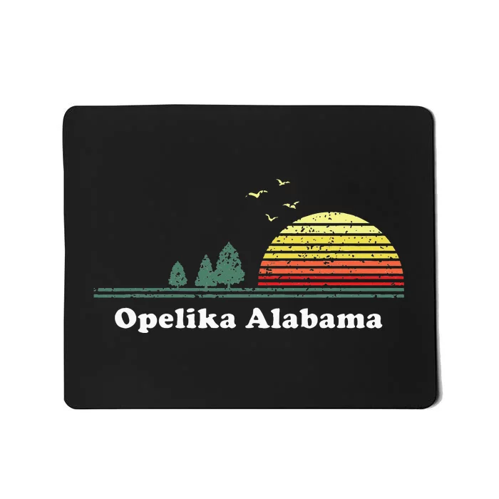 Vintage Opelika Alabama Sunset Souvenir Print Mousepad