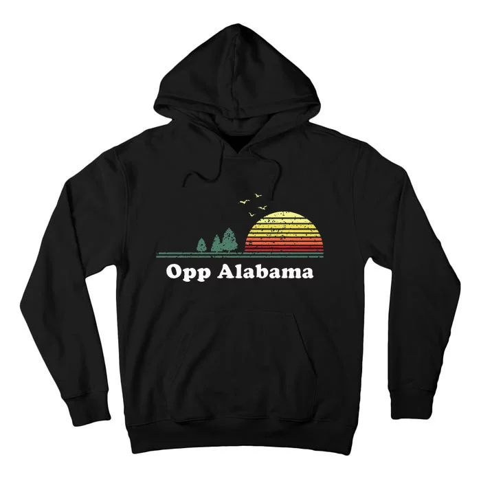 Vintage Opp Alabama Sunset Souvenir Print Tall Hoodie