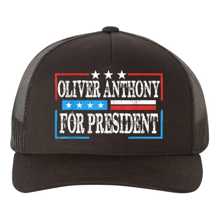 Vintage Oliver Anthony For President 2024 Yupoong Adult 5-Panel Trucker Hat