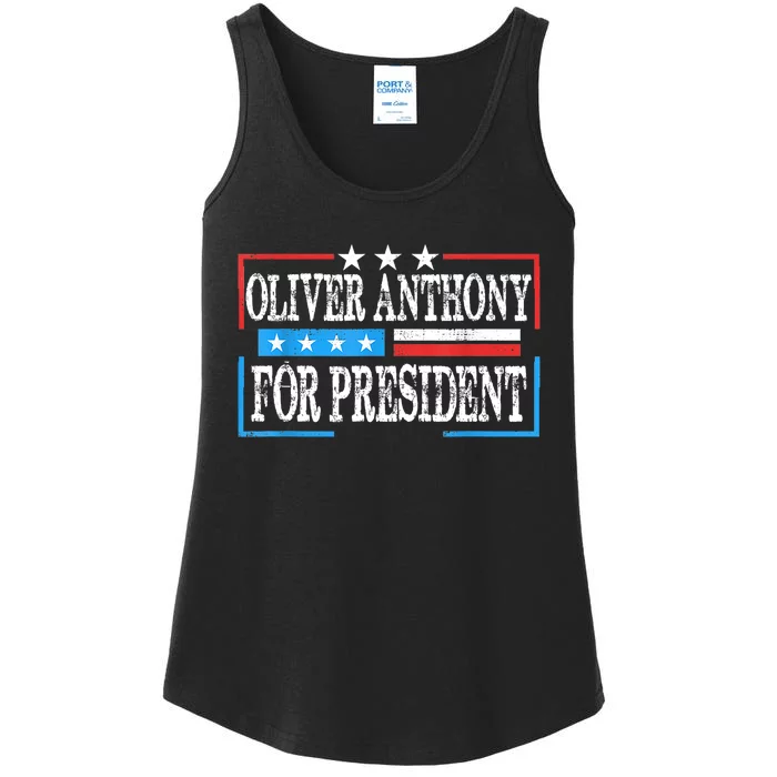 Vintage Oliver Anthony For President 2024 Ladies Essential Tank