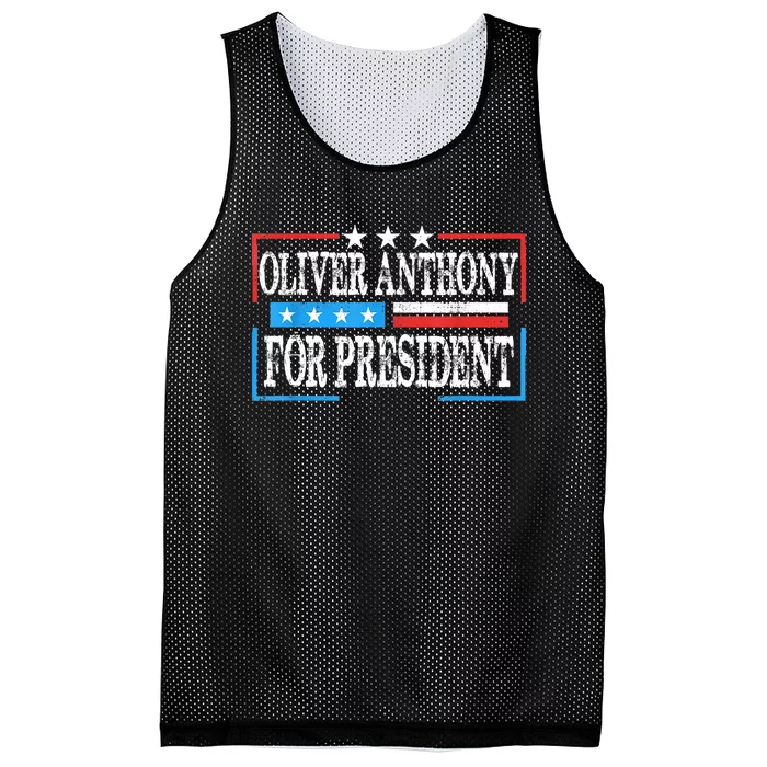 Vintage Oliver Anthony For President 2024 Mesh Reversible Basketball Jersey Tank