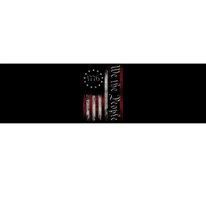 Vintage Old American Flag Patriotic 1776 We The People USA Bumper Sticker