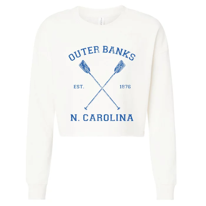 Vintage Outer Banks North Carolina Vacation Cropped Pullover Crew