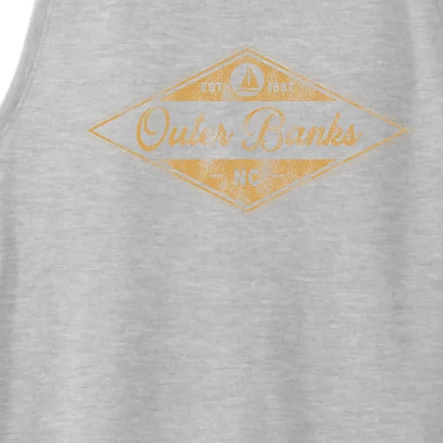 Vintage Outer Banks Est 1587 OBX North Carolina NC Boating Ladies Tri-Blend Wicking Tank