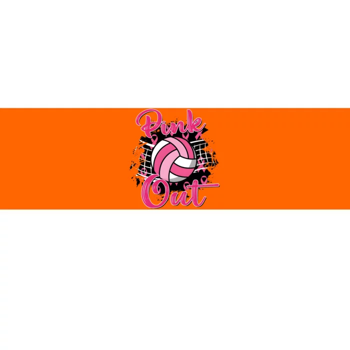 Volleyball Out Breast Cancer Awareness Bumper Sticker